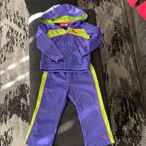 NWOT Little girls Puma Outfit 24months